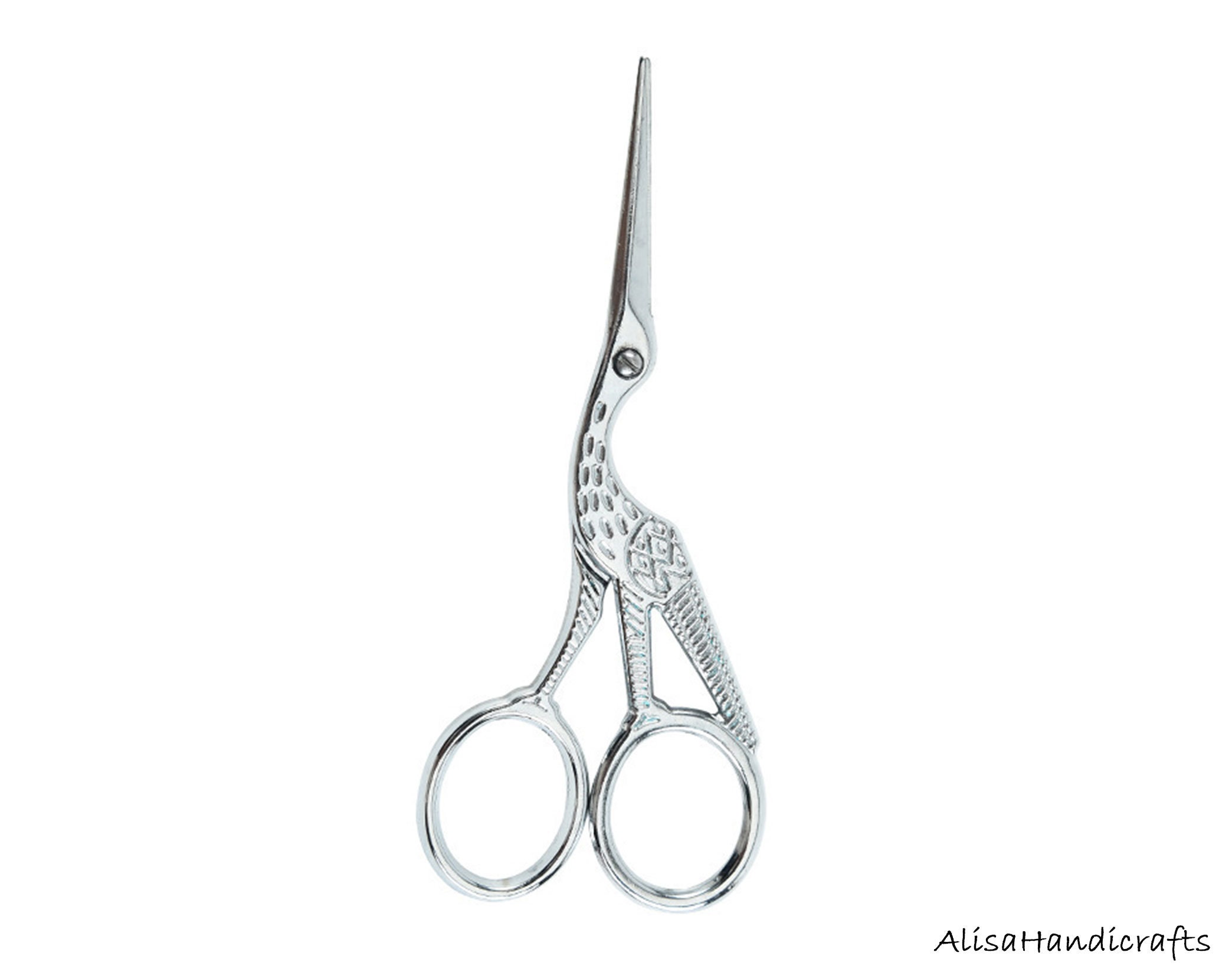 1pc Stainless Steel Crane Shape Scissors, Vintage Small Scissors For Cross  Stitch And Diy Crafts