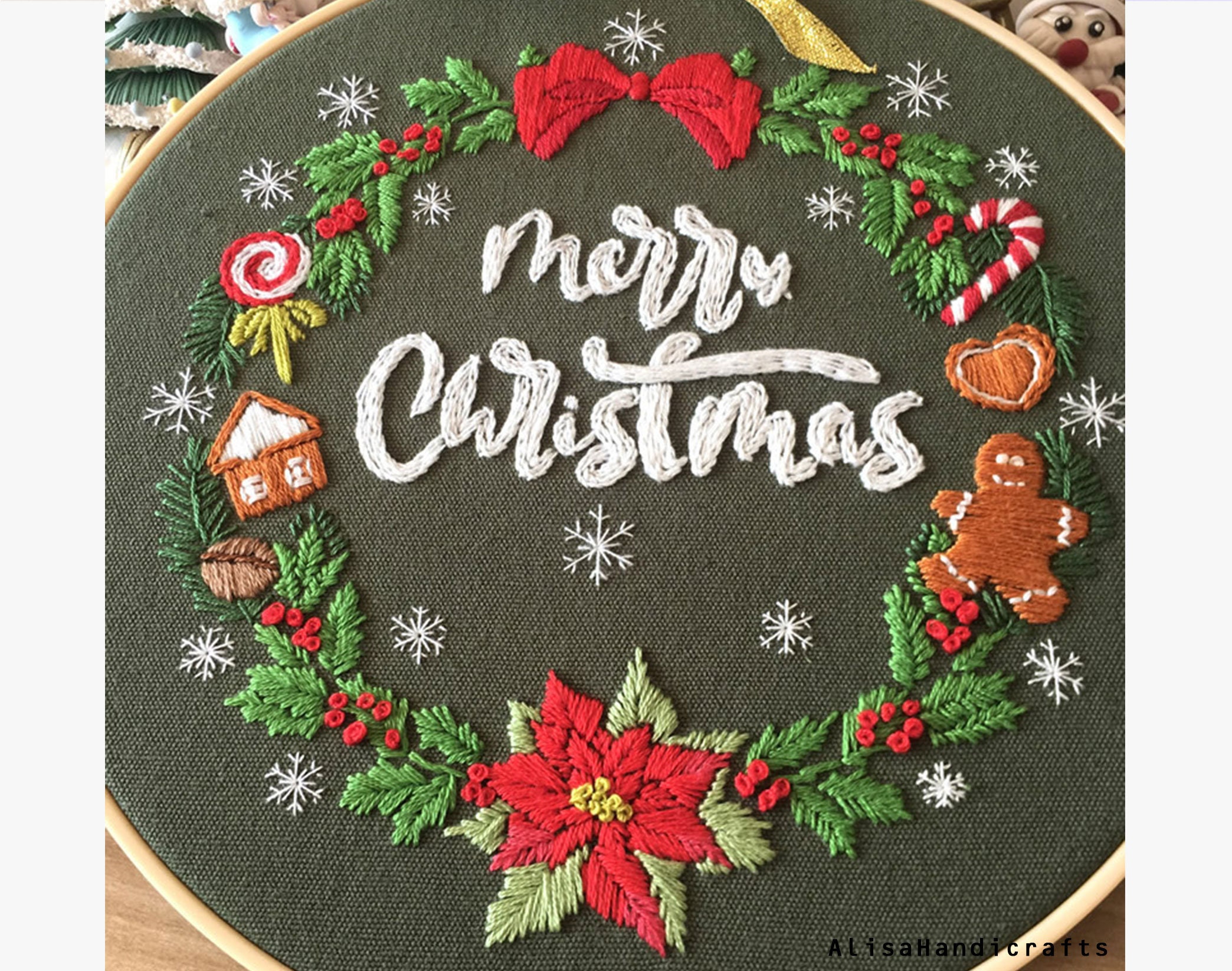 Free Embroidery Kit Christmas Decorations JPG Pictures