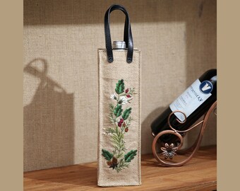 Borsa Portabottiglie In Feltro - Per Vino E Birra, Con Divisori Rimovibili, Manici, Marrone 21x35 Cm - Foto 5