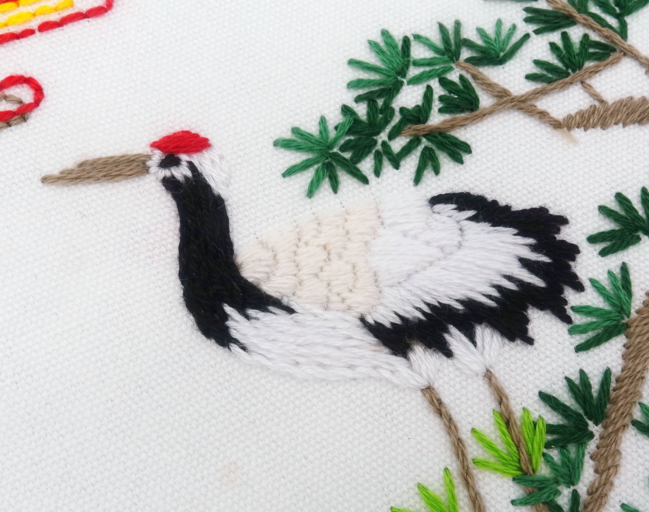 Fairy Crane Embroidery Kits for Beginners Landscape Embroidery