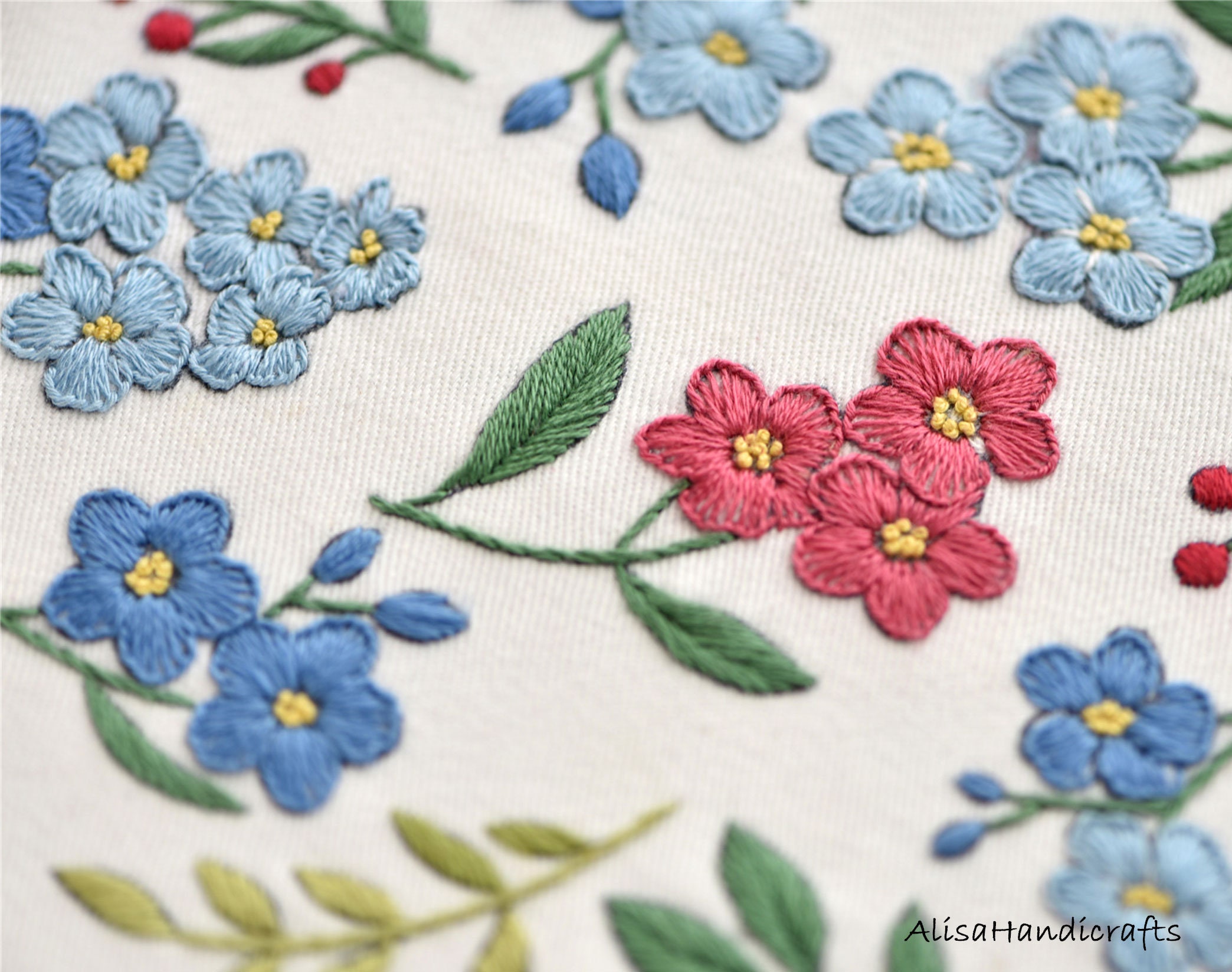 Beginner Embroidery Kit Hand Flower Embroidery Etsy