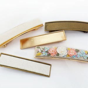 Base per fermagli per capelli vuota per ricamo a mano/punto croce/uncinetto/argilla/artigianato/barrette francesi in metallo/porta fermagli per capelli in alligatore/creazione di gioielli