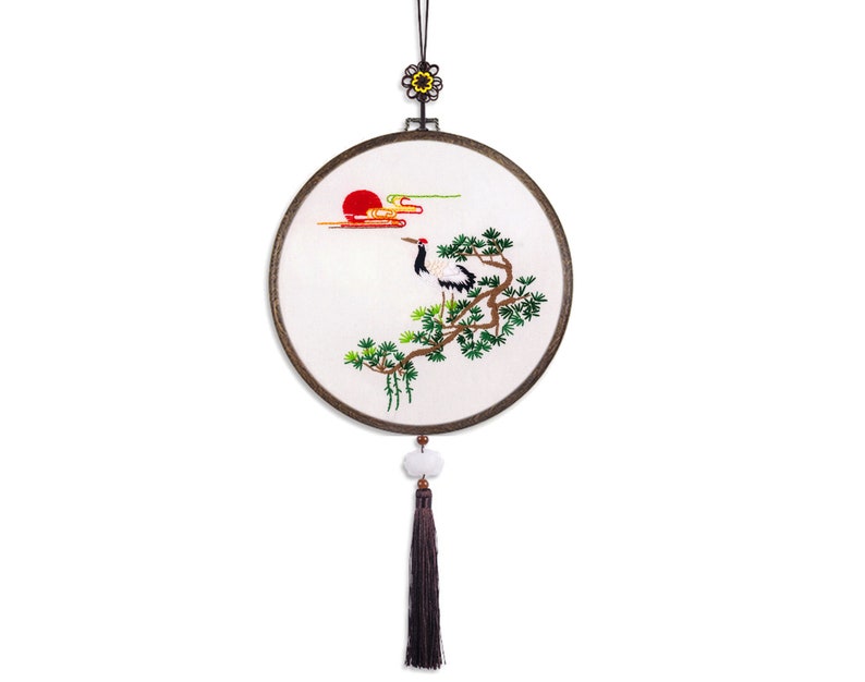 Beginner Embroidery Kit Chinese Embroidery Pattern Pine Etsy