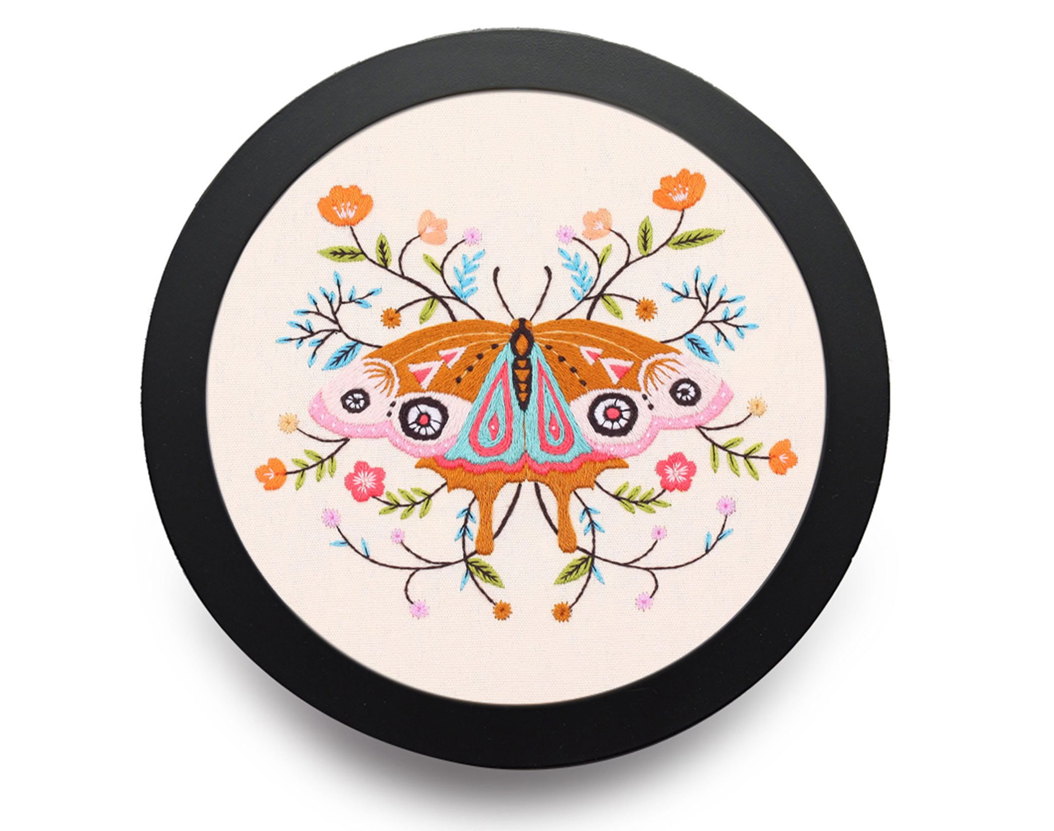 Round Embroidery Frame Cross Stitch Embroidery Display Frame Etsy