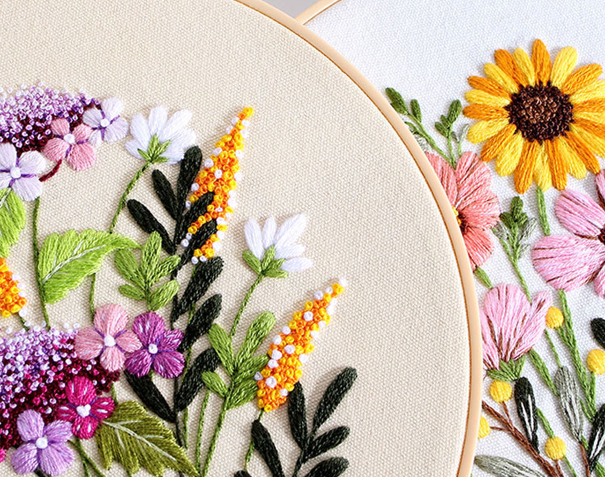 iam flower embroidery ops ベージュ iam flower embroidery ops ベージュ