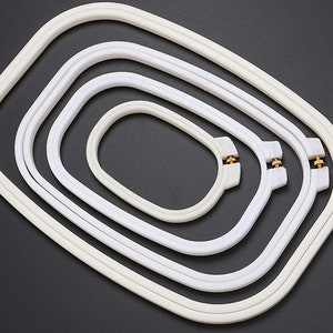 Rectangular Plastic Embroidery Hoop,Hand Embroidery Tools,Solid Color Hoop for Sewing, Cross stitch,Stich and Machine Embroidery Hoops