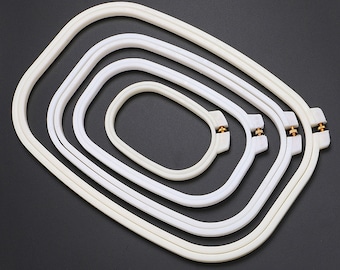 Rectangular Plastic Embroidery Hoop,Hand Embroidery Tools,Solid Color Hoop for Sewing, Cross stitch,Stich and Machine Embroidery Hoops