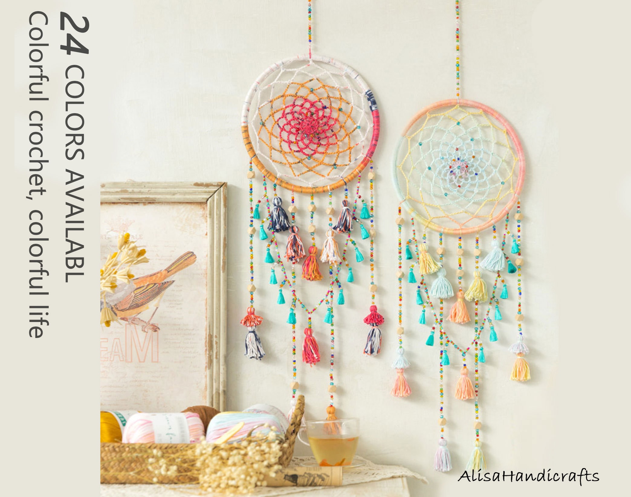 DIY Crochet Dream Catcher Kit Boho Handmade Dreamcatchers | Etsy
