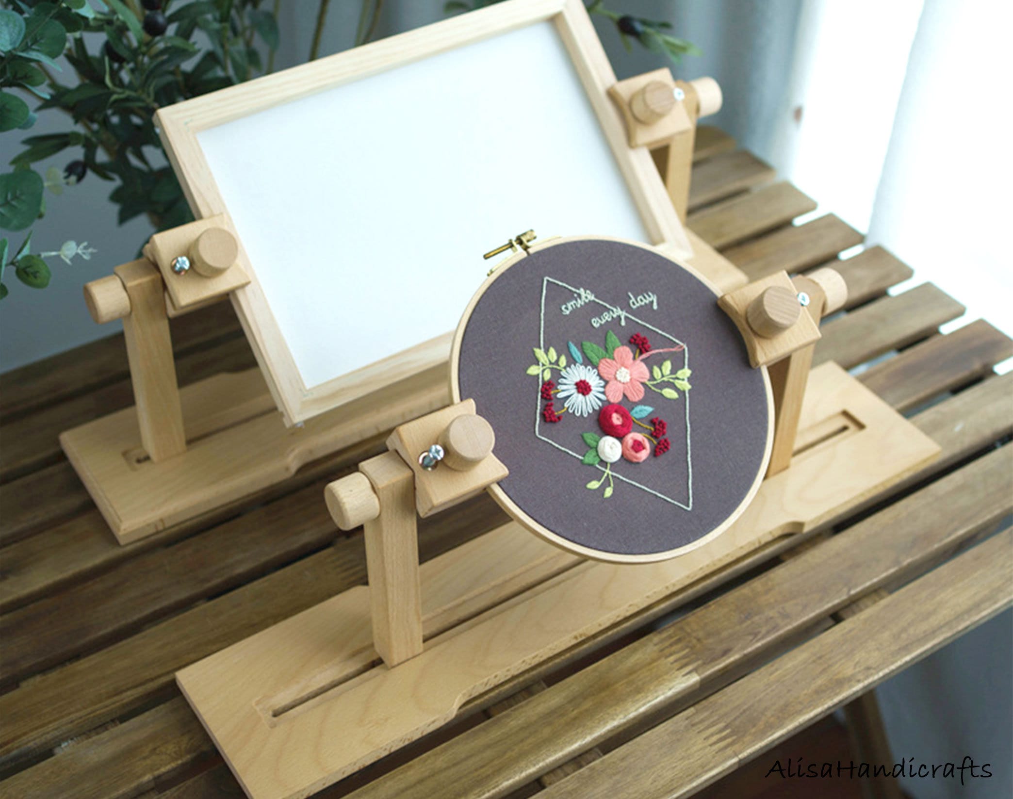 Round Embroidery Frame Holder Seat Frame for Hand Embroidery Etsy