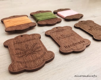 Carretéis de bobina estilo vintage, bobinas de fio de bordado de madeira, organizador de fio de bordado, chefe de fio, enrolador de linha de bordado de ponto cruz