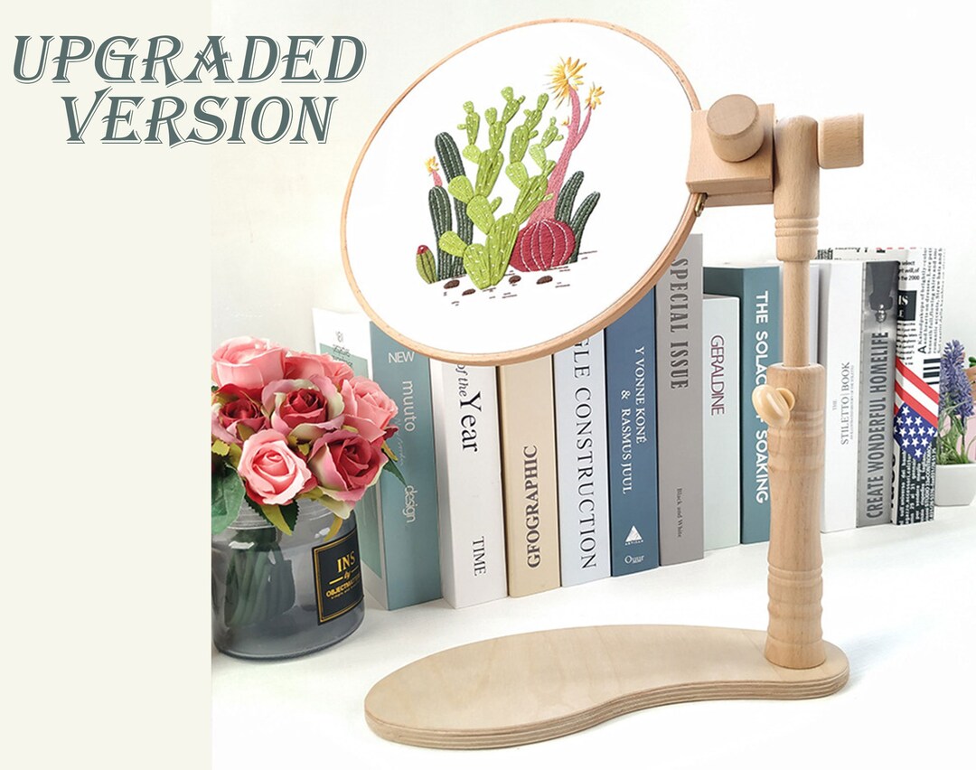 Seat Embroidery Frame Holder, Portable Hand Embroidery Stand, Wooden