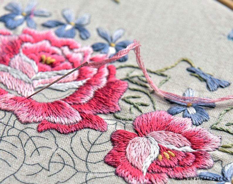 Handmade Embroidery Table Runner Kit or Finished Vintage Etsy