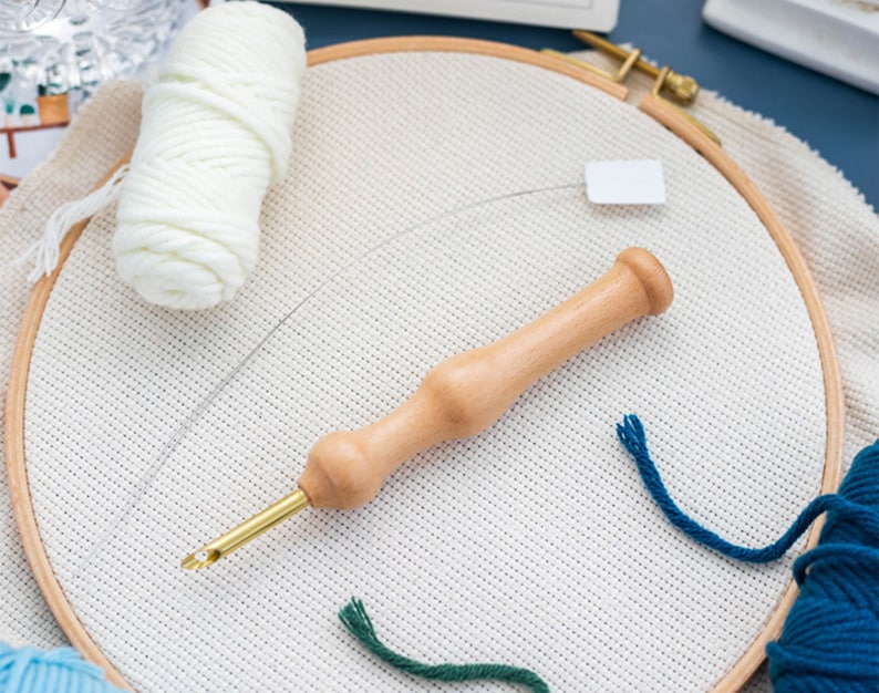Punch Needle Set, Adjustable Punch Needle Rug Hooking Tool, Rug Hook, 4 ...