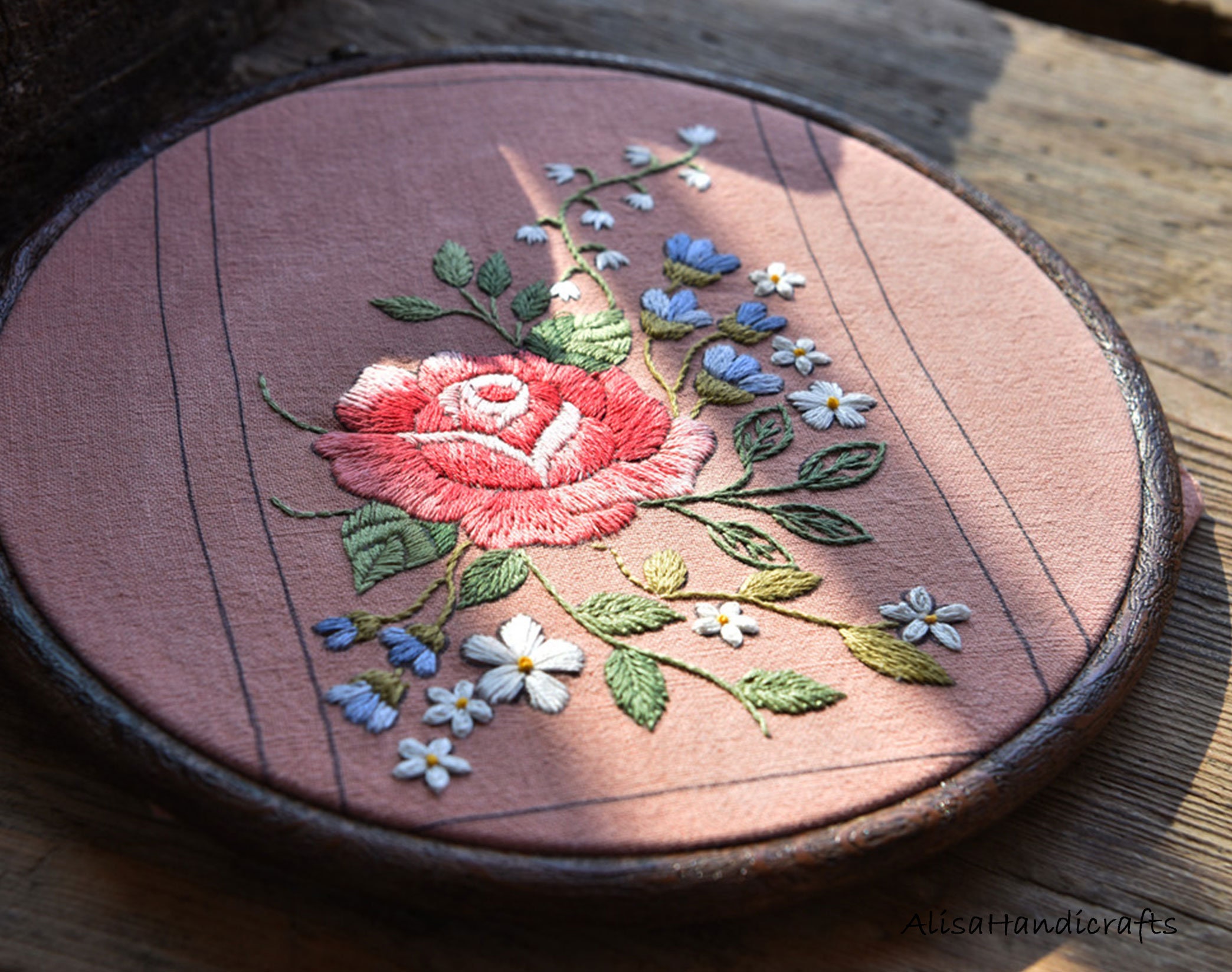 Embroidery Rose Clutch/wallet Kit Ladies Coin Purse 