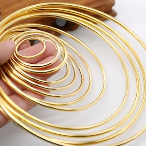 DIY Gold Hoop, Gold Macrame Wreath Hoop, Metal Ring, Gold Loop, Dreamcatcher Ring, Gold Floral Hoop, Bag Loop, Wall Hanging