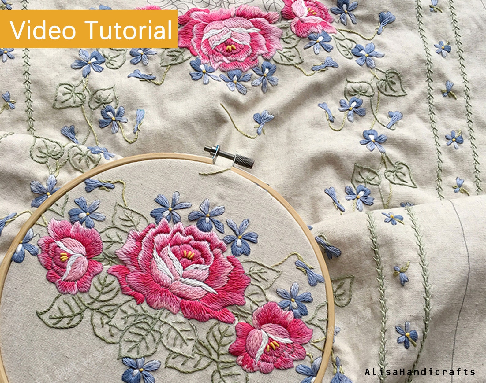 Handmade Embroidery Table Runner Kit or Finished Vintage Etsy