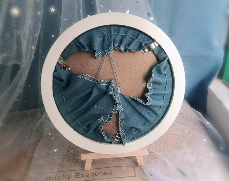 Round Embroidery Frame Cross Stitch Embroidery Display Frame Etsy