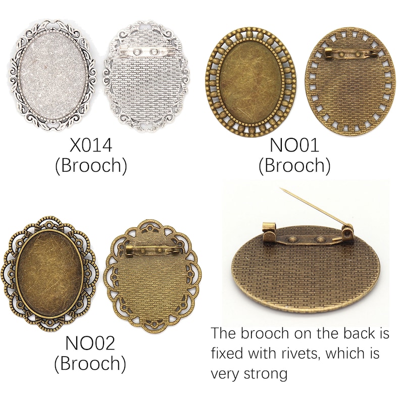Oval Brooch Pendant 2-in-1 Frame for Embroidery/cross Stitch,blank ...