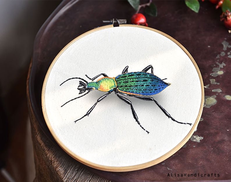 Advanced hand embroidery kit lifelike insect embroidery kit  etsy