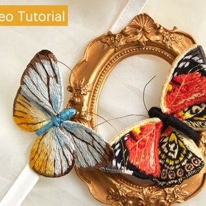 Embroidery Butterfly Brooch Kit, 3D Hand Embroidery Kit,butterfly Embroidery, Butterfly Jewelry Making, Diy Kits for Adults