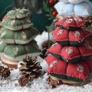 Christmas Trees Sewing Kit,DIY Gift to Sew,Christmas Ornaments Embroidery Pattern,Christmas Gifts,Christmas Handicraft Kit,Xmas Stitch Kit