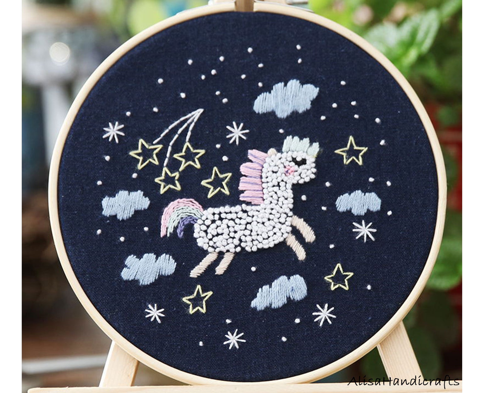 Cute Animal Embroidery Kit for Beginner Good Night DIY Etsy