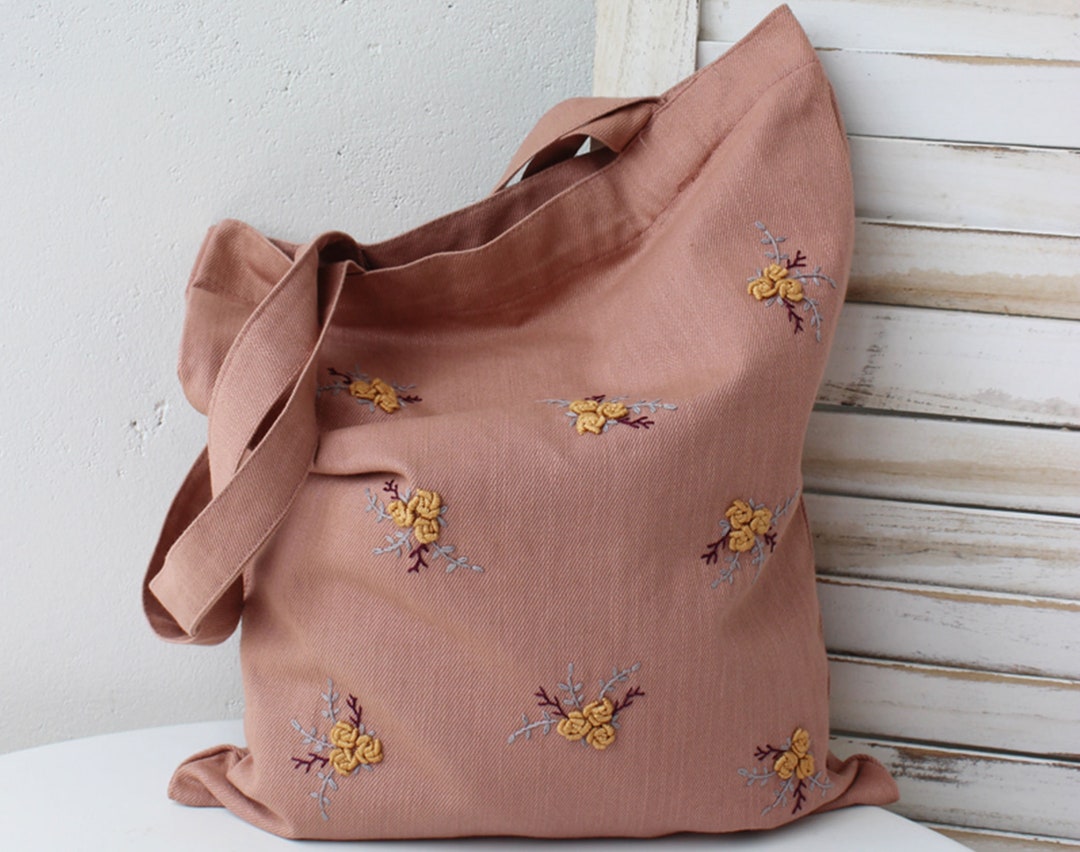 Hand Embroidery Bag Kit for Beginner Embroidered Shoulder Etsy