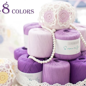 Crochet Lace Thread-size 3, Summer Pure Colors Cotton Pearl Thread, Irish Crochet, Mercerised Cotton Thread, Thread Yarn Ball-48 Colors