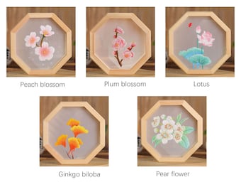 中級者向け透明刺繍キット、プリント済み刺繍フラワーキット、母の日