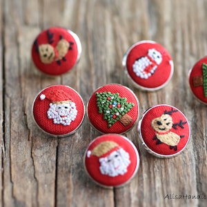 Diy Weihnachtsgeschenke Handstickset, Weihnachtsornamentset, bestickter Schneemann, Kiefer, Weihnachtsmann, Rentierbrosche Stickset