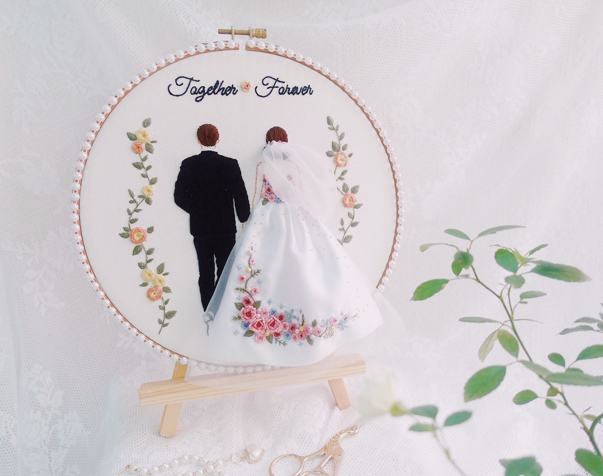 Personalized Wedding Embroidery Kit for Bride and Groom Etsy