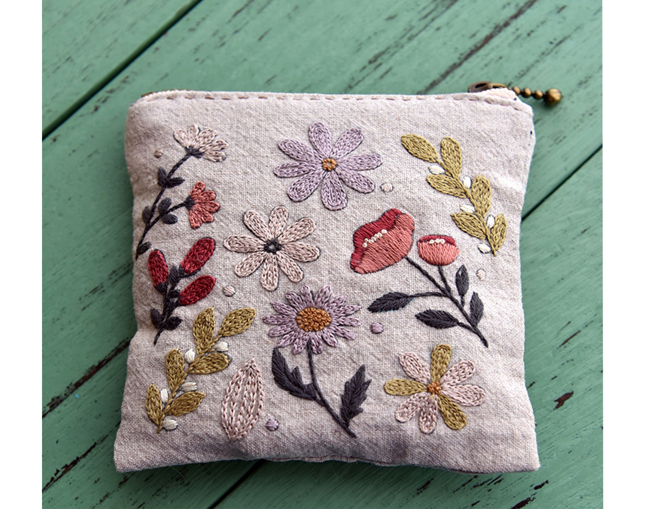 Fabric Coin Purse Embroidery Kit Small Bag Jewelry Bag 