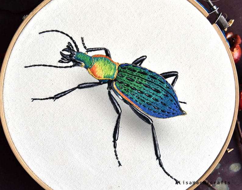 Advanced hand embroidery kit lifelike insect embroidery kit  etsy