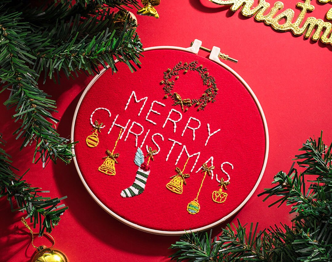 Christmas Embroidery Kit, Diy Christmas Ornaments, Xmas Window