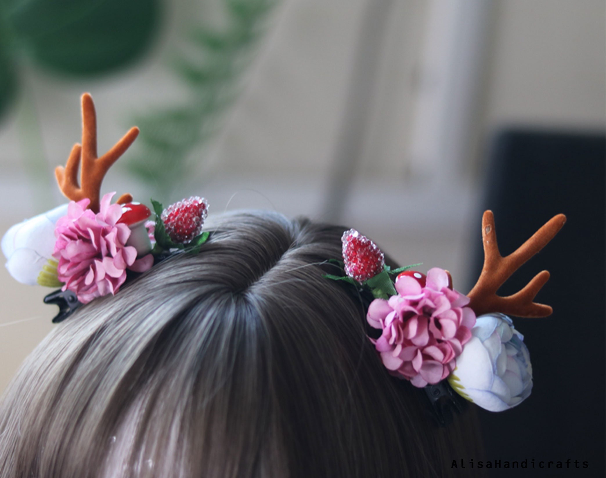 Christmas Hair Accessories Flower Hair Clip Girls Etsy