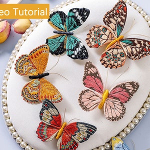 Embroidery Starters Kit with Butterfly Pattern for Beginners