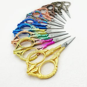 Retro Small Embroidery Scissors for Yarn/Thread, Portable, Vintage Gradient Colors, Victorian