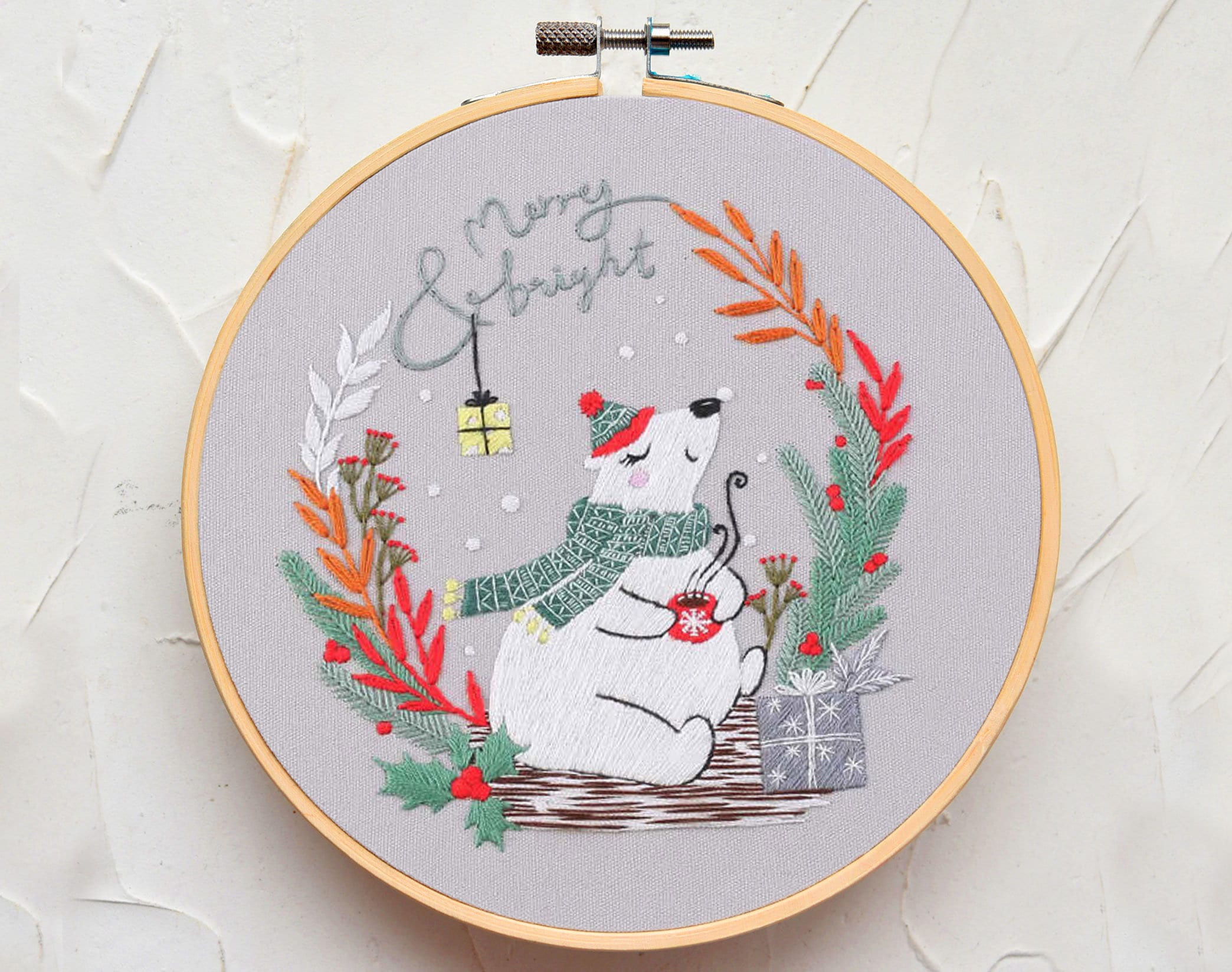 Embroidery Kit, Funny Christmas Ornament Gift, DIY Ornament Embroidery Kit,  FESTIVE AF Embroidery Kit, Home Craft Kit, Sarcastic Christmas 