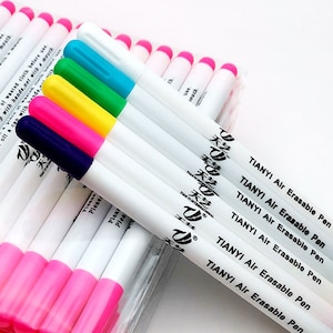 Wateroplosbare pen, borduurpen, oplossen in waterpen, schrijven of tekenen op stof, wateruitwisbare pen, luchtuitwisbare pen-1 st