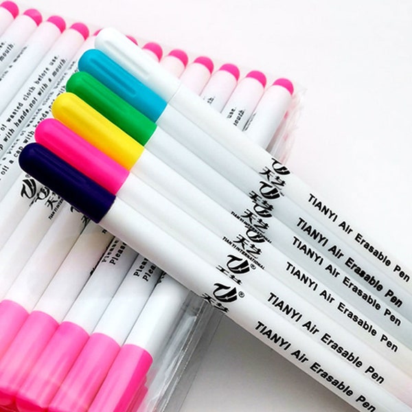 Wasserlöslicher Stift, Stickstift, Auflösen in Wasserstift, Schreiben oder Zeichnen auf Stoff, wasserlöslicher Stift, luftlöschbarer Stift-1 Stk