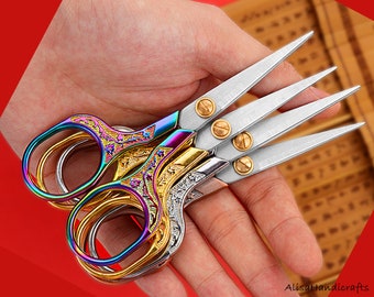Petits ciseaux à broder vintage, Ciseaux de bricolage rétro, Outils de crochet et de tricot, Ciseaux de couture, Ciseaux de point de croix, 1 pièces