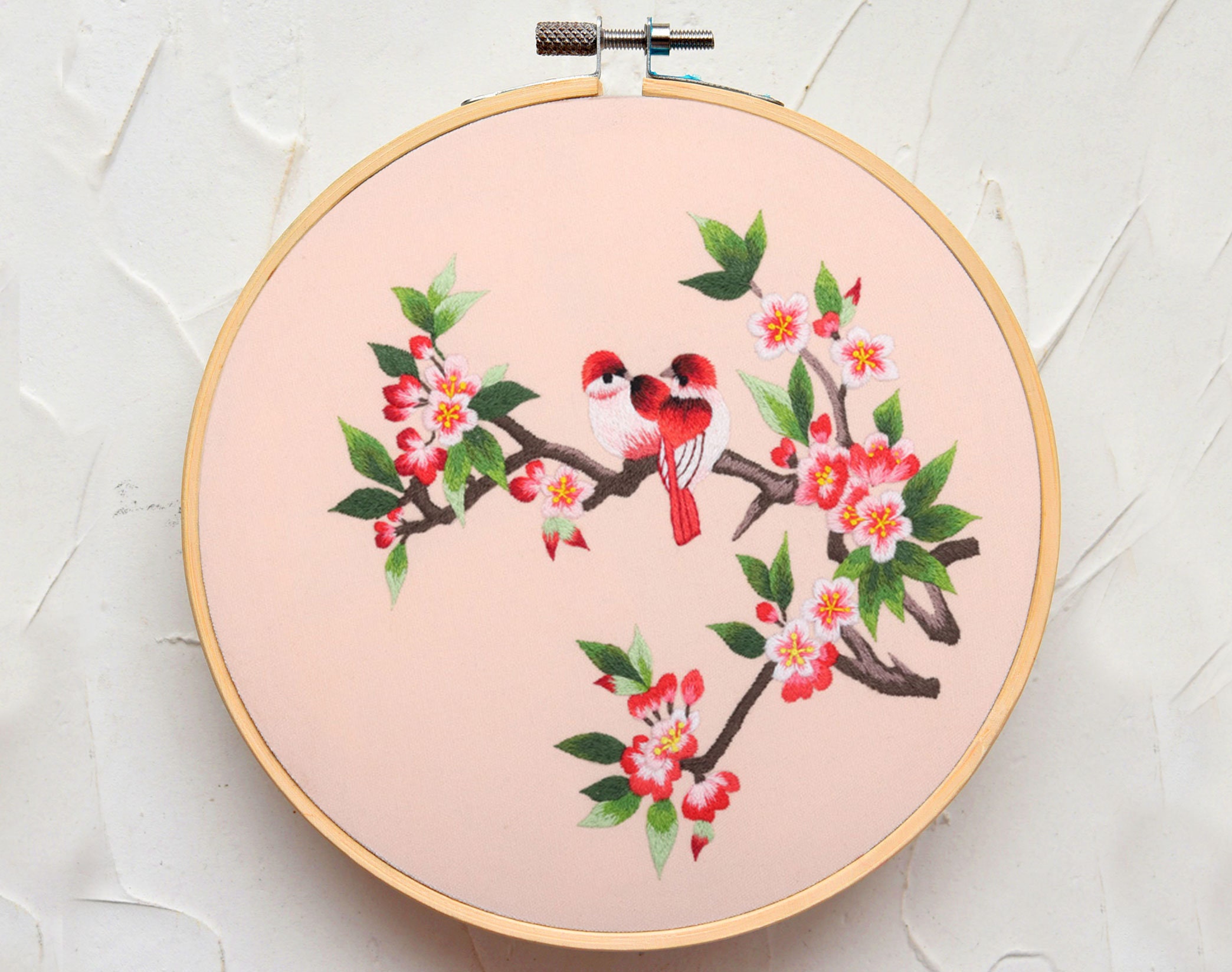 Beginner Embroidery Kit Bird Embroidery Pattern Flower Full - Etsy