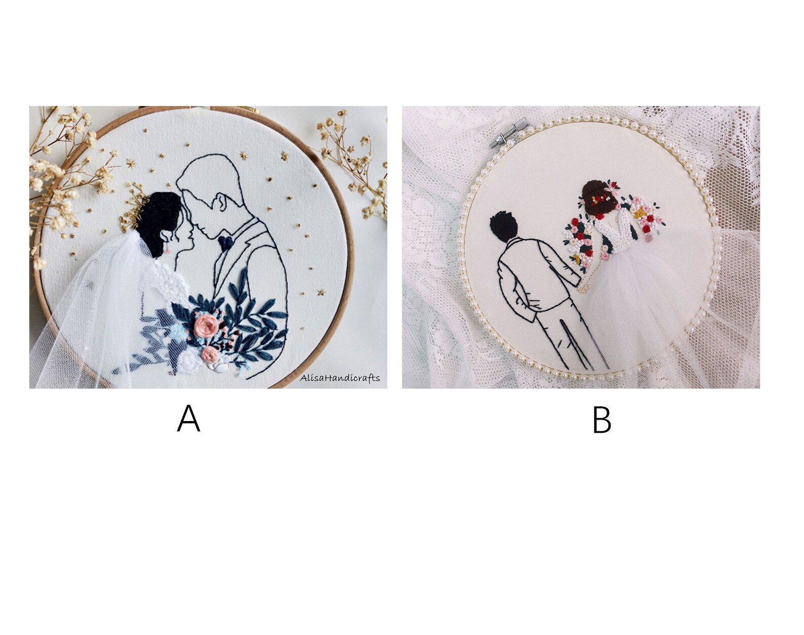 Diy wedding embroidery kit bride in wedding dress floral  etsy Diy wedding embroidery kit bride in wedding dress floral  etsy