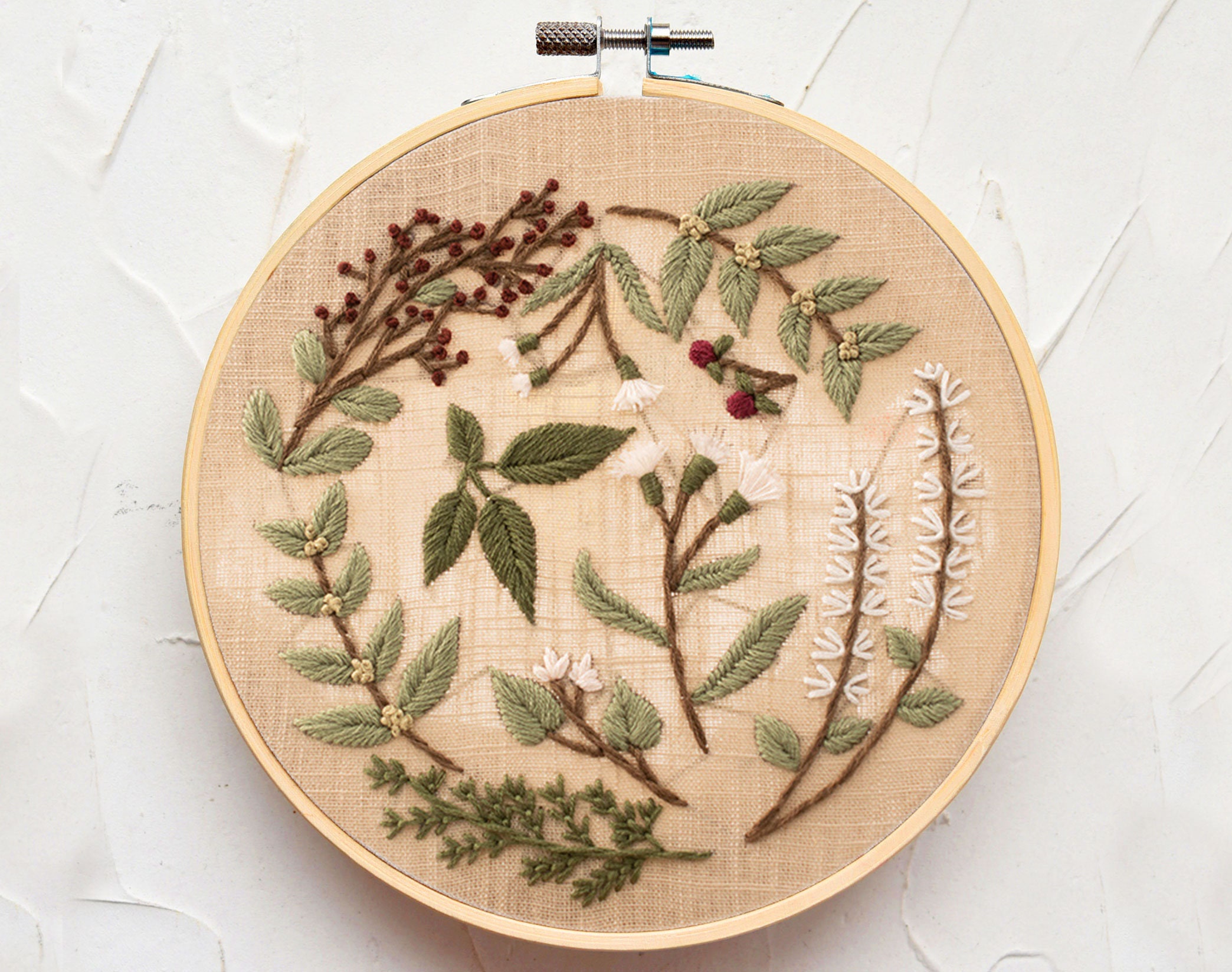 Beginner Plant Embroidery Kit Modern Hand Embroidery - Etsy