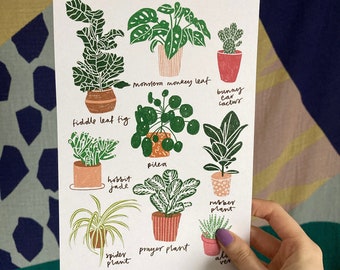 Houseplants A5 Print