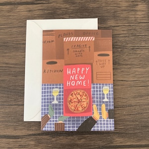 Carte de pendaison de crémaillère Happy New Home