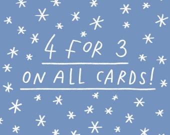 4 for 3 on all cards!