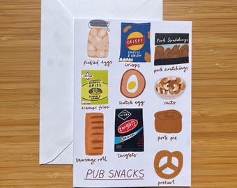 Carte de collations au pub