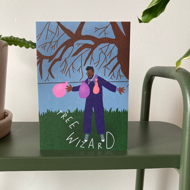Auftragsarbeitkarte - Romesh Ranganathan als Baumzauberer Bild 2