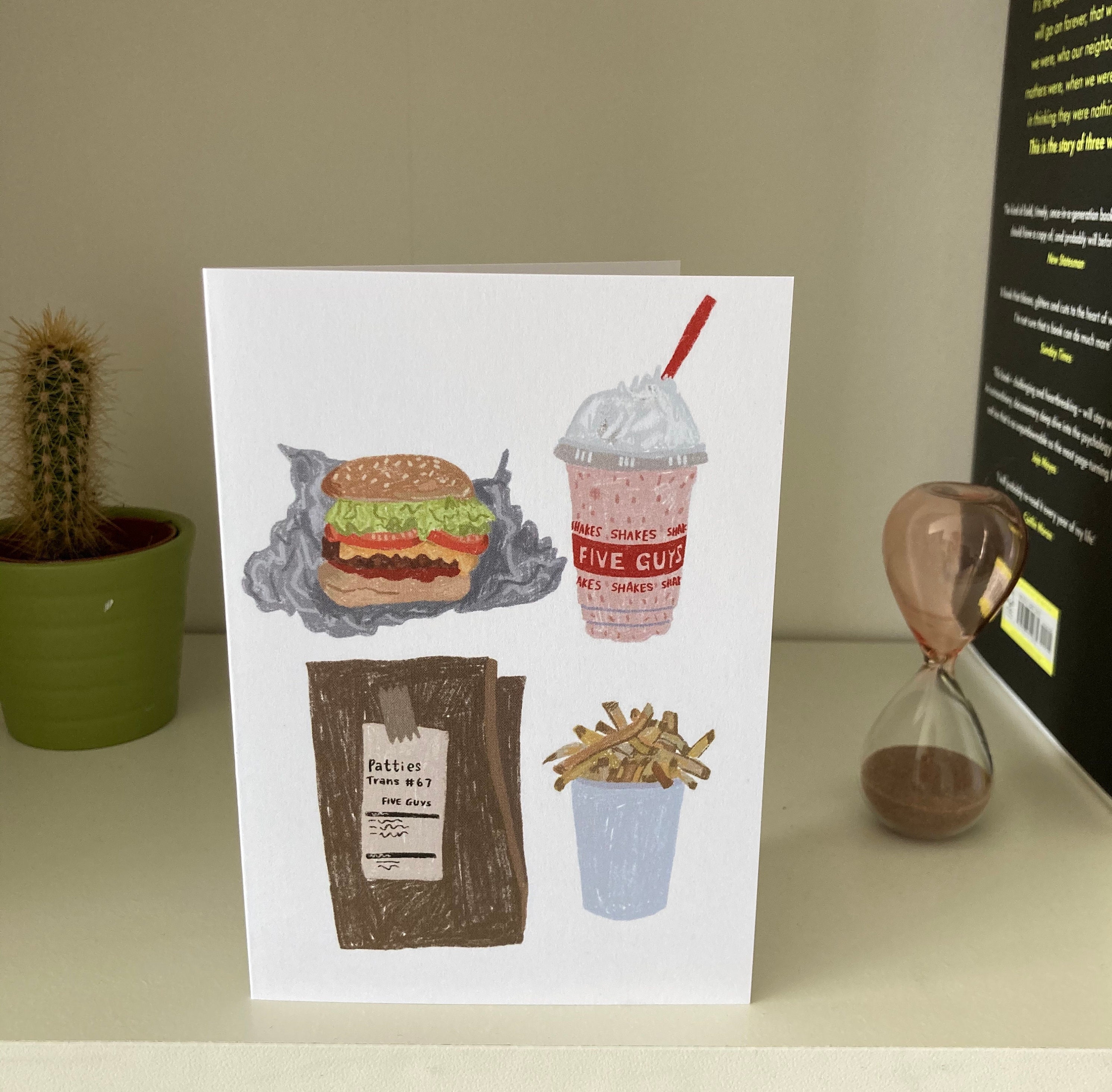 Five Guys Card Etsy